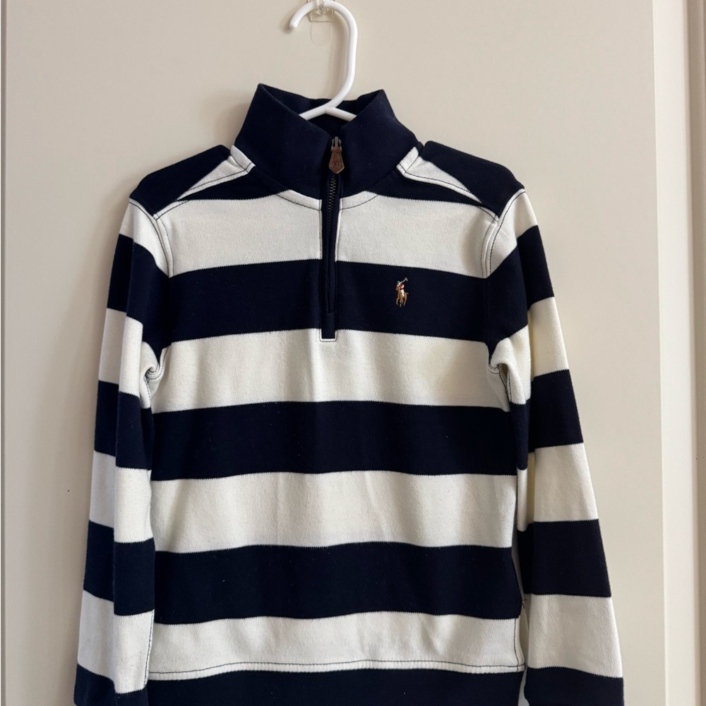 Polo Ralph Lauren Kids Navy and White Striped Sweater